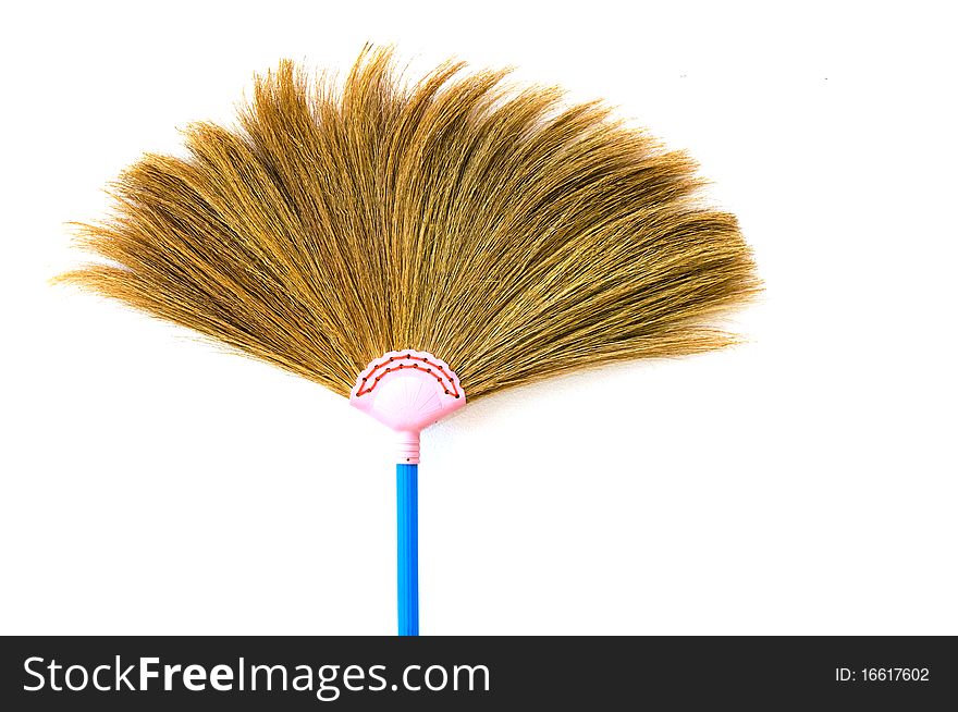 Top Broom on white background. Top Broom on white background