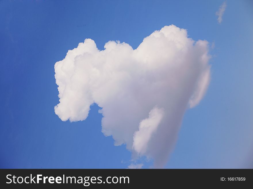 A pony-shaped cloud in the sky over Elista. A pony-shaped cloud in the sky over Elista