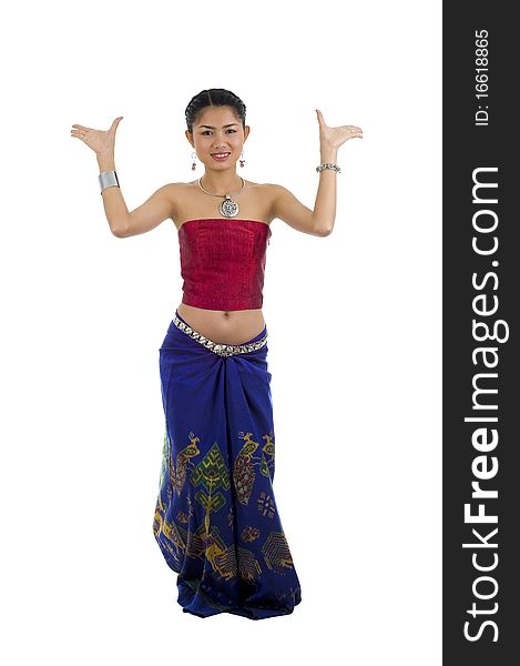 Asian Dancing In Traditional Clothes