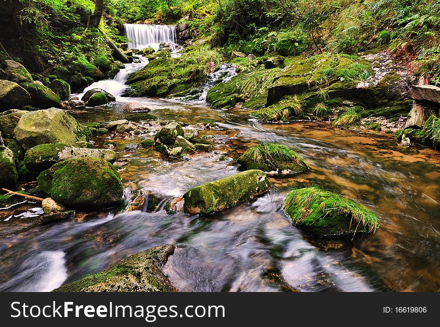 The river Bear Creek in the national park Krkonose in the Czech Republic