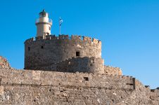 Lighthouse At Rhodes Island Royalty Free Stock Photo Lighthouse At Rhodes Island Royalty Free Stock Photo
