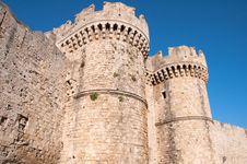 Wall In Rhodes Island Royalty Free Stock Photography Wall In Rhodes Island Royalty Free Stock Photography
