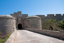 Wall In Rhodes Island Stock Image Wall In Rhodes Island Stock Image
