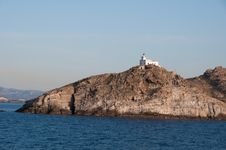 Lighthouse At Paros Island Royalty Free Stock Photo