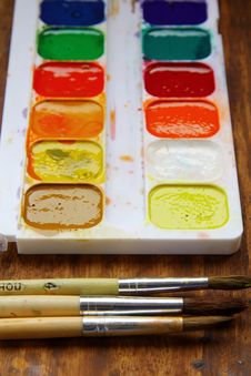 Box Watercolor Paints To Draw Royalty Free Stock Image Box Watercolor Paints To Draw Royalty Free Stock Image