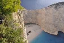 Shipwreck In Zakynthos Royalty Free Stock Photography Shipwreck In Zakynthos Royalty Free Stock Photography