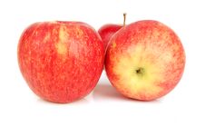 Three Red Apples Isolated. Stock Photo Three Red Apples Isolated. Stock Photo