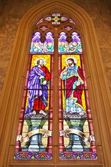 ST. Matthew And ST. Thomas Stained Glass Royalty Free Stock Image ST. Matthew And ST. Thomas Stained Glass Royalty Free Stock Image