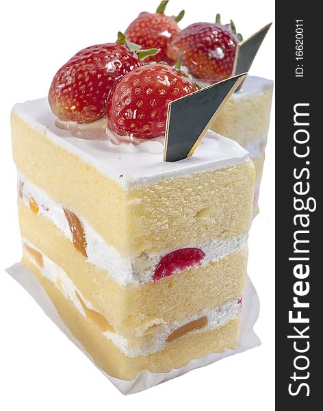 Fresh Strawberry Flavor Vanilla Cake. Fresh Strawberry Flavor Vanilla Cake