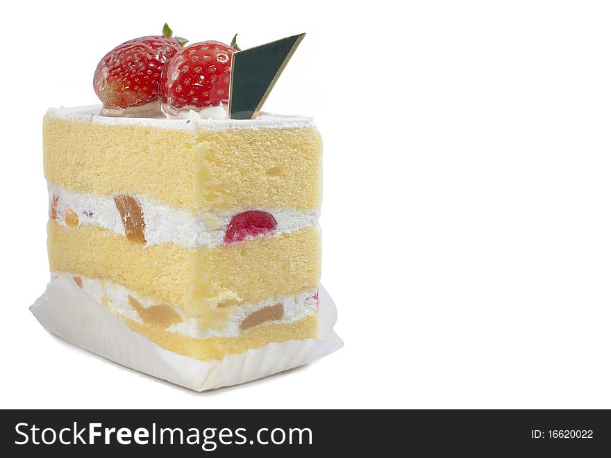 Fresh Strawberry Flavor Vanilla Cake. Fresh Strawberry Flavor Vanilla Cake