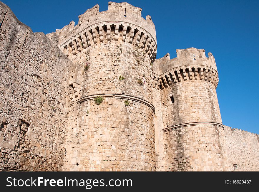 Seagate gate, wall in Rhodes island