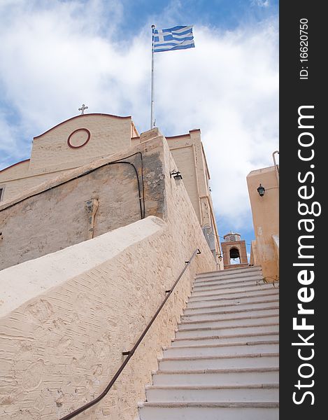 Catholic Cathedral in Syros , Cyclades island