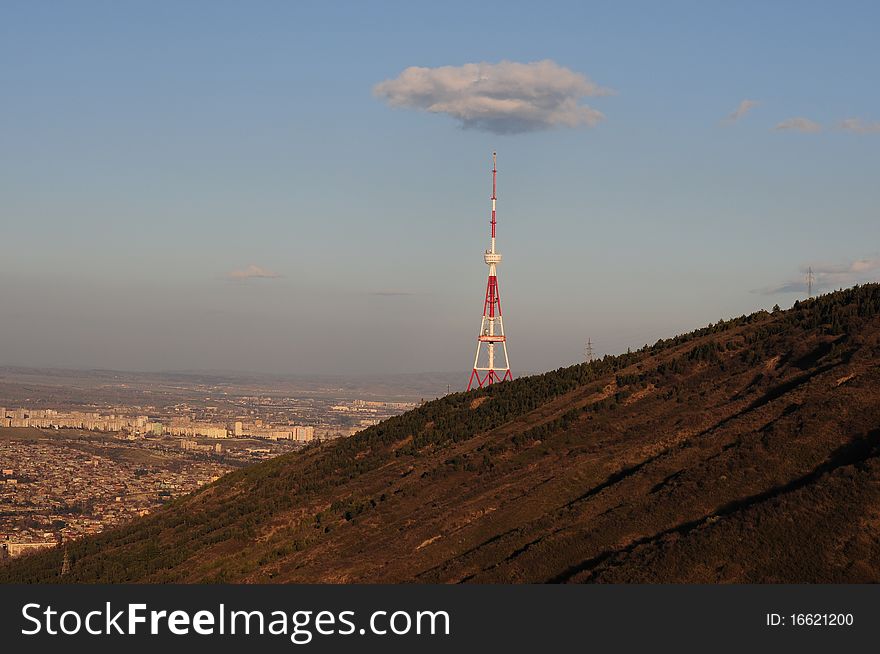 Tbilisi Mask view from Turtle Lake in Tbilisi, capital of Georgia