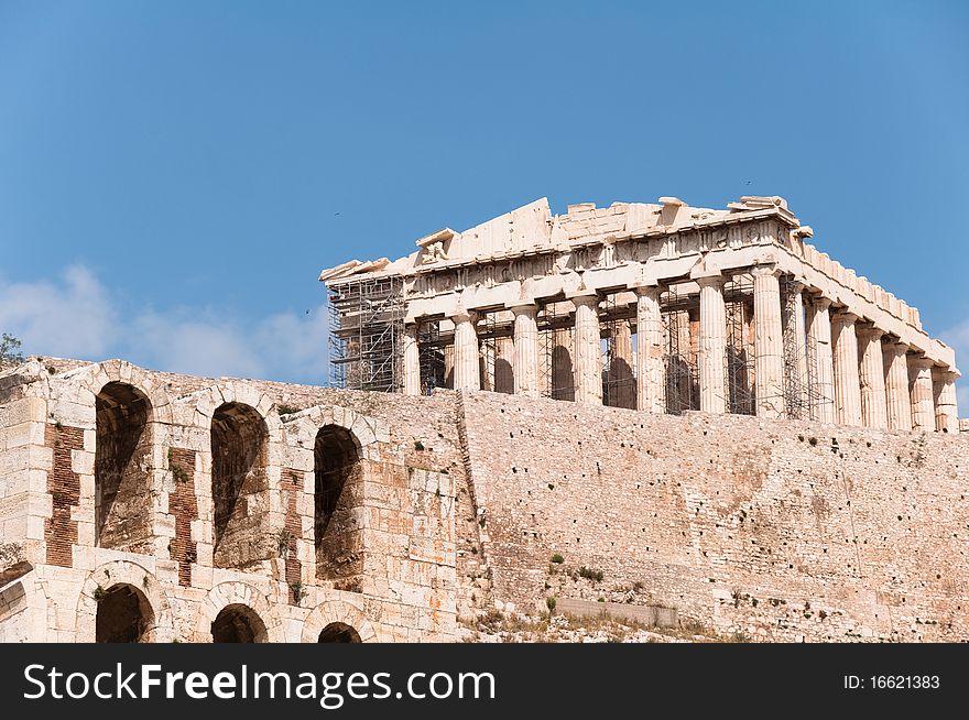 Parthenon of Acropolis of Athens, Greece