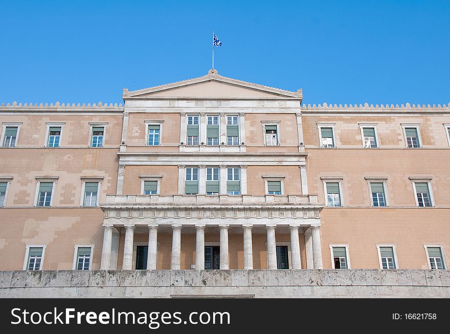 Facade of the Parliament of Athens