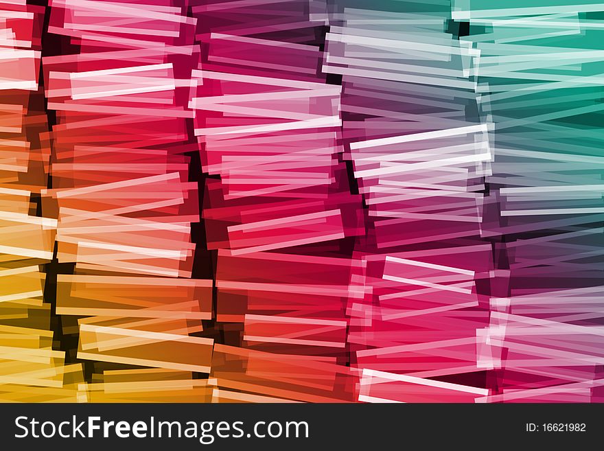 Abstract glowing figures on a colorful background