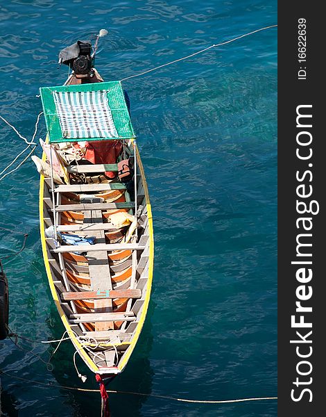 Boat On Blue Sea