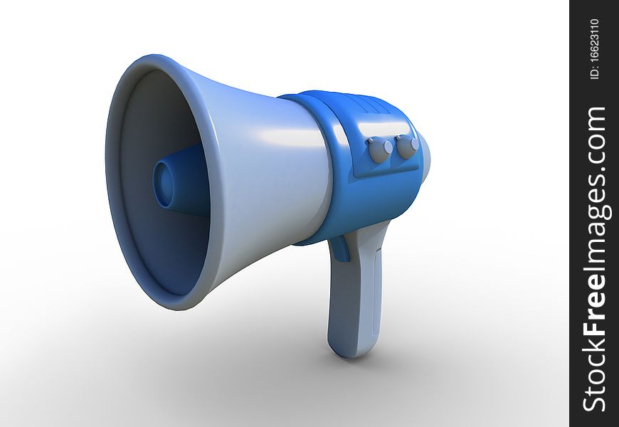 A 3d render of a megaphone or a bullhorn