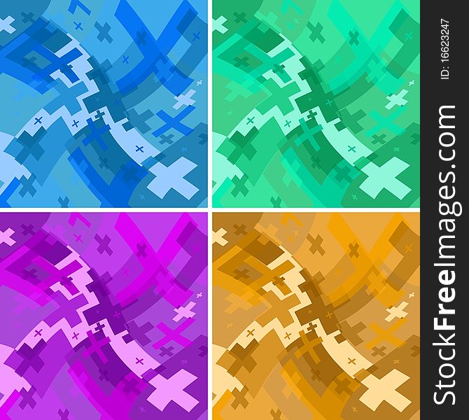 Set of abstract design background vector