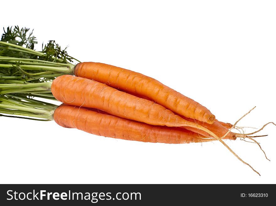 Carrots, completely isolated on white