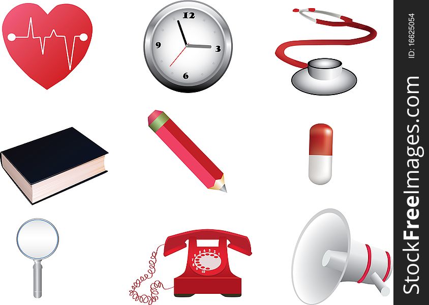 Vector clear medical icons for your use