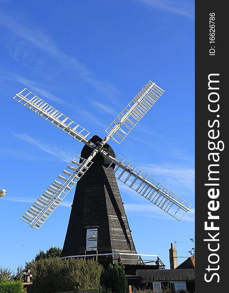 Old style wind mill located in Kent, England. Old style wind mill located in Kent, England