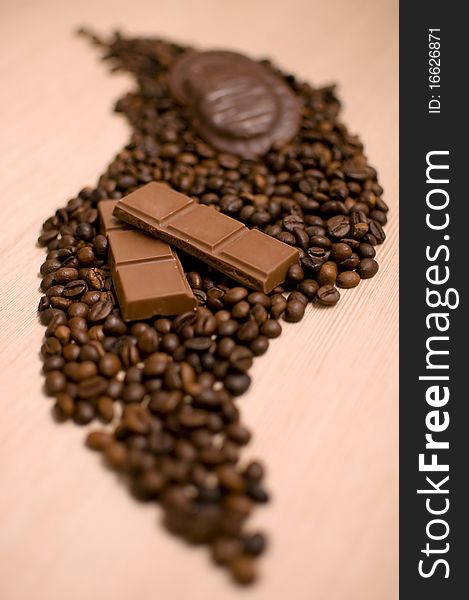 Chocolate And Coffee Beans