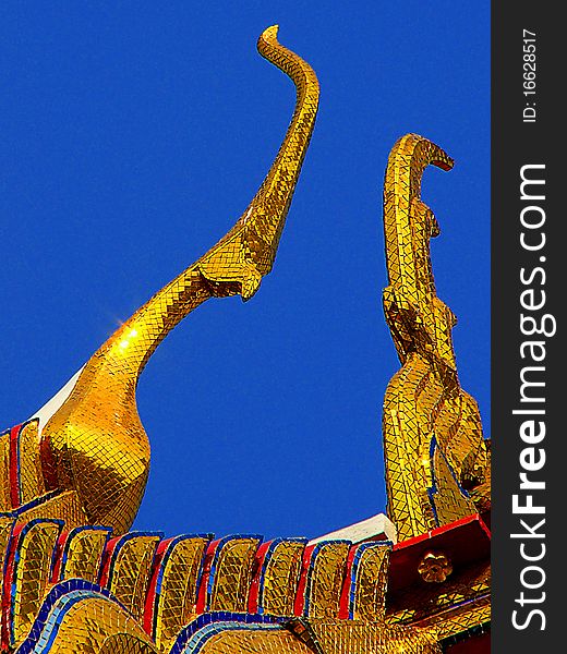 Roof Buddhist temple Thailand
Thai Art and Asian art.