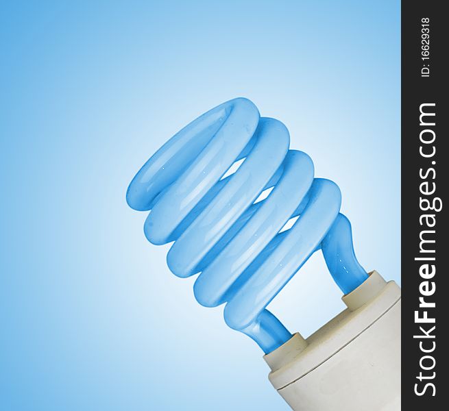 Lamp isolated on blue background. Lamp isolated on blue background