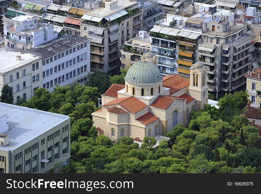 The Byzantian church in Athens