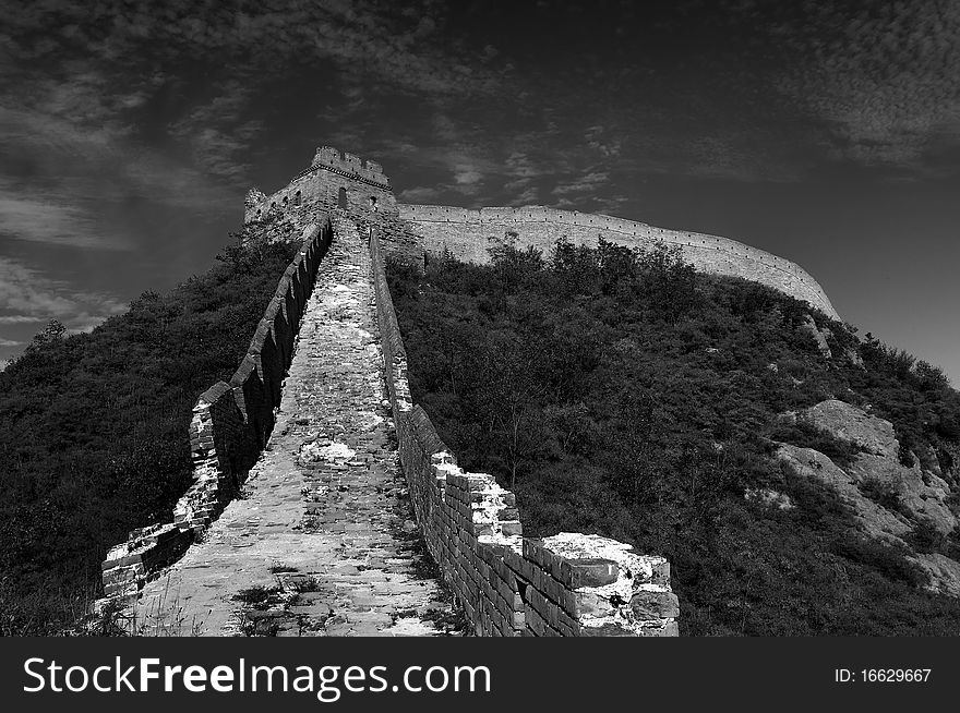 The great wall at china. The great wall at china.