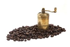 Vintage Coffee Grinder With Coffee Beans Royalty Free Stock Image Vintage Coffee Grinder With Coffee Beans Royalty Free Stock Image