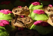 Birthday Cupcakes - Monkeys / Flowers Stock Photography