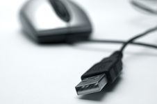 Usb Cable And The Mouse Royalty Free Stock Images Usb Cable And The Mouse Royalty Free Stock Images