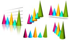 Pointed Cones Stock Images