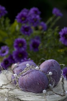 Easter Still Life With White Pearls Royalty Free Stock Image Easter Still Life With White Pearls Royalty Free Stock Image
