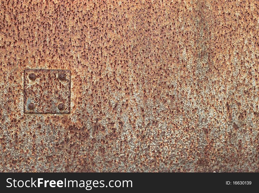 A detail shot of rusty metal texture