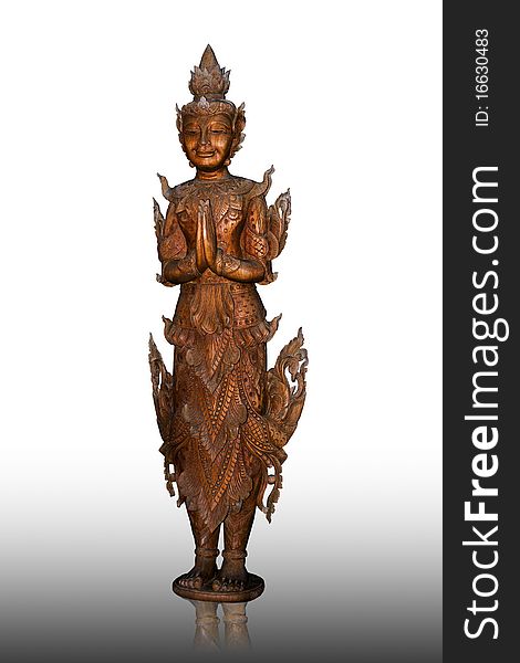 This Sculp made by wood and Northern style of Thailand. This Sculp made by wood and Northern style of Thailand.