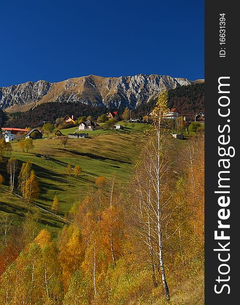 Fall  mountain landscape in Romania. Fall  mountain landscape in Romania