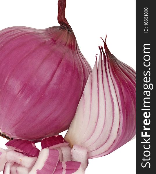 Onions  isolated on white background