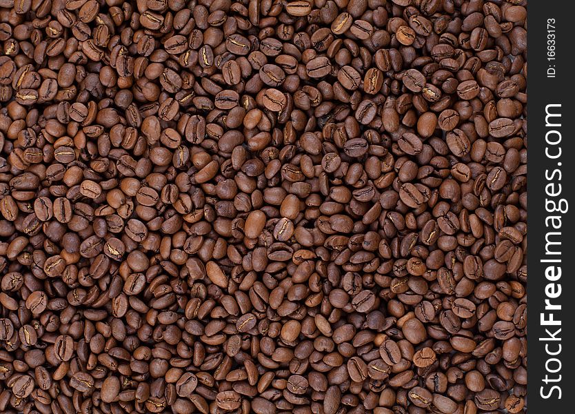 Roasted coffee beans abstract background. Roasted coffee beans abstract background