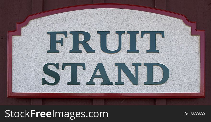 Fruit Stand Sign