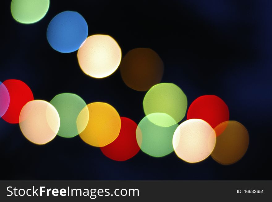 Photo of christmas lights on black background. Photo of christmas lights on black background.