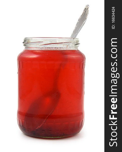 One isolated berry juice over white background