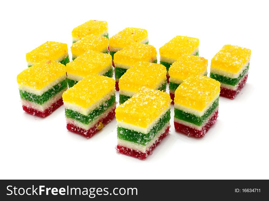 Multi-coloured fruit candy, fruit jelly