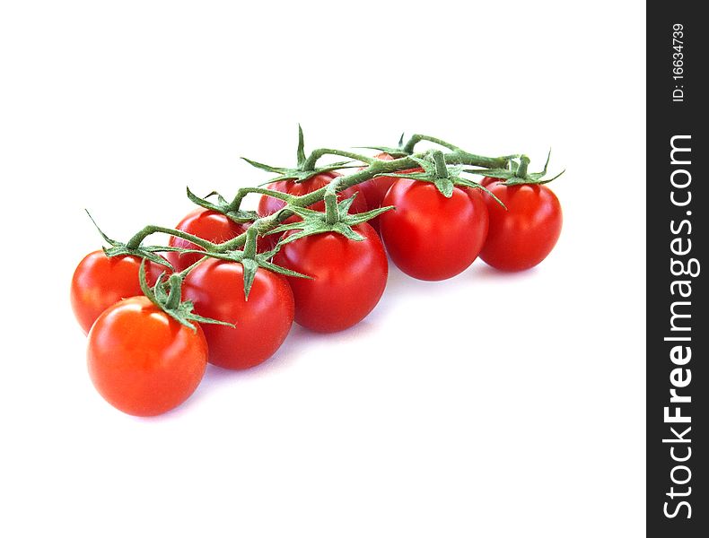 cherry tomatoes on white bacground