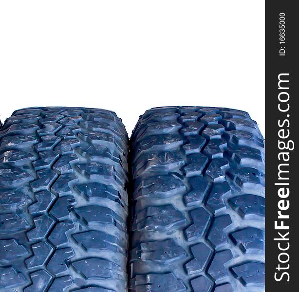 Off-road tire isolated