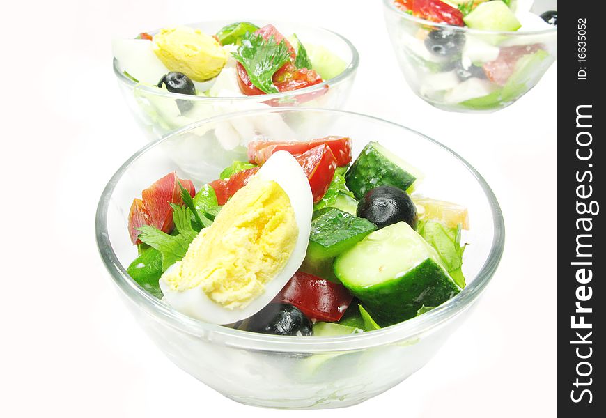 Greek Salad In Bowls