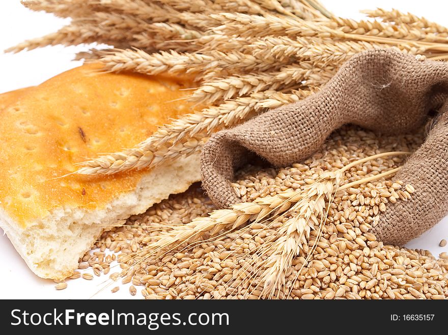 Bread A Bag With Wheat And Ears