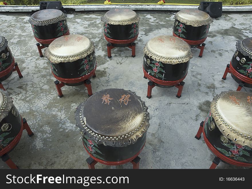 Chinese new year drums show. Chinese new year drums show.